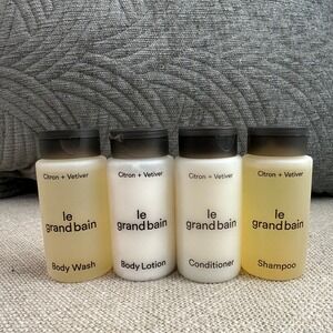 Le Grand‎ Bain Citron + Vetiver Travel Set Shampoo Conditioner Lotion Wash 30ml